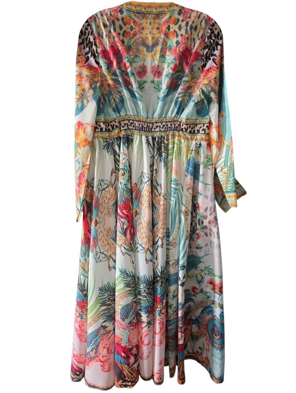 Miss Rosier Tropical Floral Maxi Dress/Kimono Size Large - Picture 3 of 16